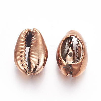Electroplated Cowrie Shell Beads SSHEL-X0002-01-1