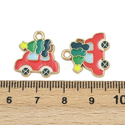 Christmas Themes Alloy Enamel Pendants ENAM-Z023-01G-06-1