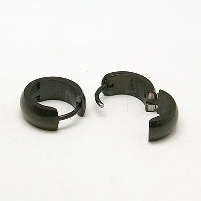 Personalized Unisex 304 Stainless Steel Huggie Hoop Earrings EJEW-G121-47-2-1