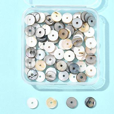 80Pcs 2 Colors Dyed Natural Shell Bead Spacers SHEL-FS0001-11-1