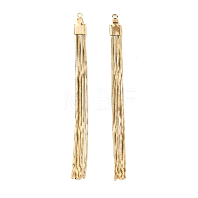 Brass Tassel Pendants KK-L254-10G-1