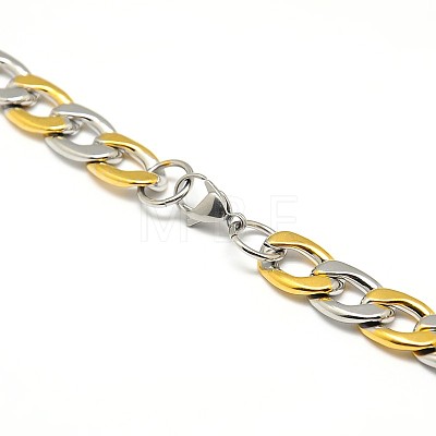 304 Stainless Steel Curb Chain/Twisted Chain Necklaces STAS-A028-N127-1
