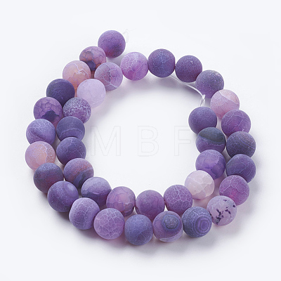 Natural Weathered Agate Beads Strands X-G-G589-10mm-06-1