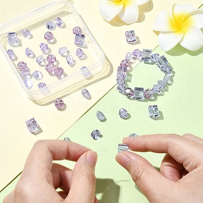 50Pcs 5 Styles Imitation Austrian Crystal Beads FIND-YW0004-71A-1