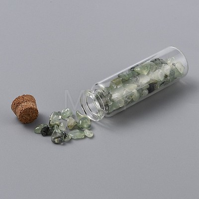 Glass Wishing Bottle Pendant Decorations DJEW-H001-A06-1