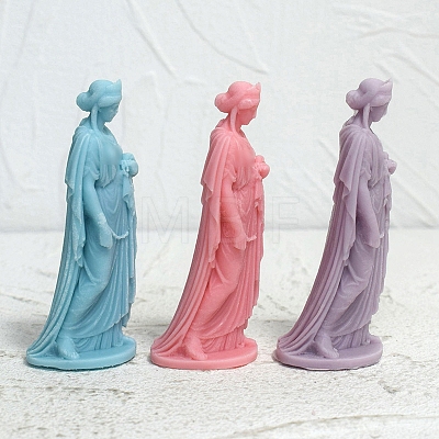 3D Buddhist Woman DIY Food Grade Silicone Candle Molds PW-WG89310-01-1