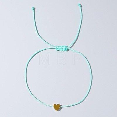 Heart Synthetic Non-magnetic Hematite Bead Braided Bead Bracelets for Couple SV5183-1-1