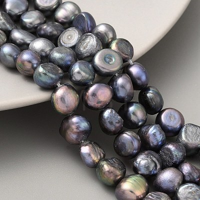 Dyed Natural Cultured Freshwater Pearl Beads Strands PEAR-A006-09E-1