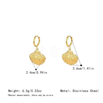 Ocean 304 Stainless Steel Hoop Dangle Earrings for Women DN9984-6-1