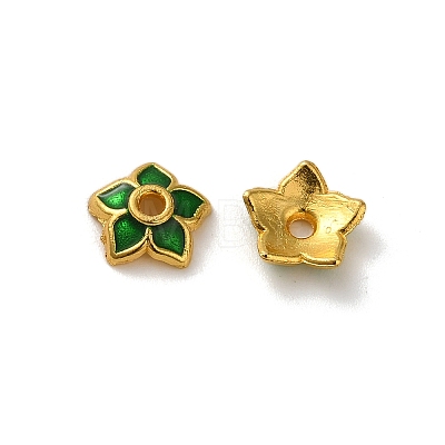 Alloy Enamel Beads Caps FIND-G074-02G-1