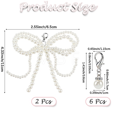 Plastic Imitation Pearl Shoe Charms AJEW-CP0006-58-1