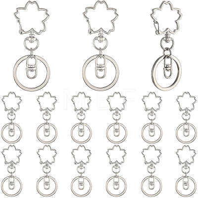 18Pcs Alloy Keychain Clasps KEYC-SC0001-72P-1
