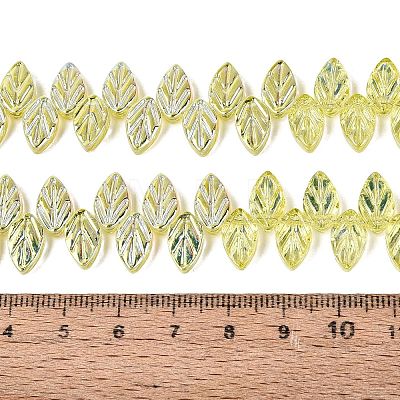 Electroplate Transparent Glass Beads Strands EGLA-N056-03A-03-1
