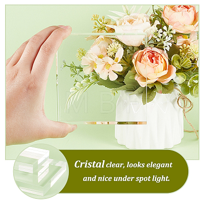 2Pcs 2 Styles Acrylic Display Pedestals AJEW-OC0005-31-1