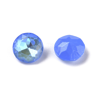 Faceted Glass Pointed Back Rhinestone Cabochons X-GLAA-L021-E01-1
