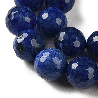Natural Dragon Veins Agate(Dyed & Heated) Beads Strands G-K390-A-01-1