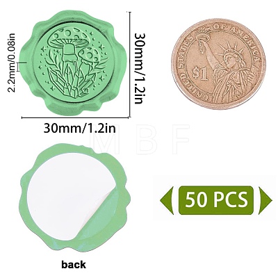 CRASPIRE Adhesive Wax Seal Stickers DIY-CP0008-18T-1