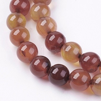 Natural Agate Bead Strands X-G-R173-8mm-05-1