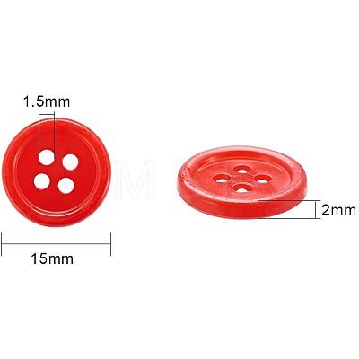 Acrylic Sewing Buttons BUTT-NB0001-01-1