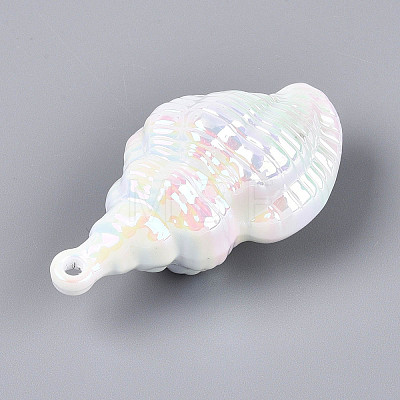 UV Plating Opaque Acrylic Shell Shape Big Pendants SACR-T018-35A-1