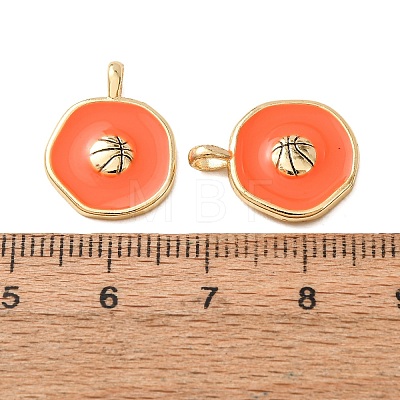 Brass Enamel Pendants KK-CJC12A6-01C-G-1