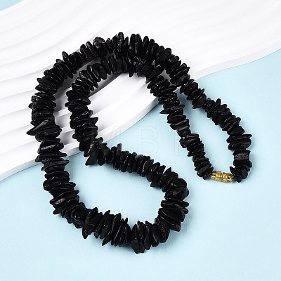 Natural Amber Nuggets Graduated Beaded Necklaces NJEW-T019-02-1