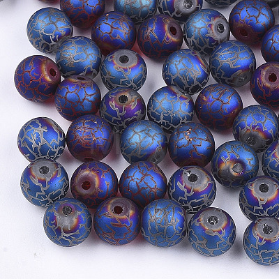 Electroplate Glass Beads LS-EGLA-S178-03C-1