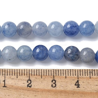 Natural Blue Aventurine(Dyed and Heated) Beads Strands G-U015-6MM-01-1