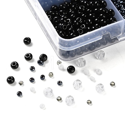 DIY 15 Grids ABS Plastic & Glass Seed Beads Jewelry Making Finding Beads Kits DIY-G119-02A-1