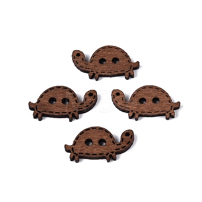 2-Hole Tortoise Wood Buttons BUTT-Q046-02B-1