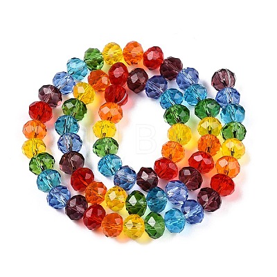 Transparent Glass Beads Strands GLAA-T023-08B-1