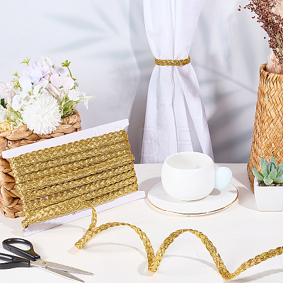 Braided Polyester Lace Ribbons SRIB-DR0001-03A-1