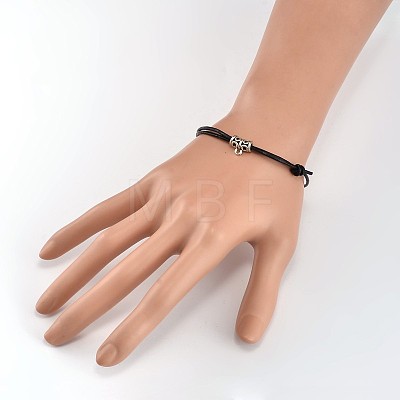 Adjustable Cowhide Leather Cord Bracelets BJEW-JB02162-1
