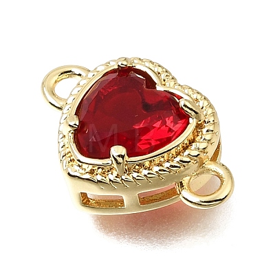 Brass Glass Connector Charms KK-E802-26G-C-1