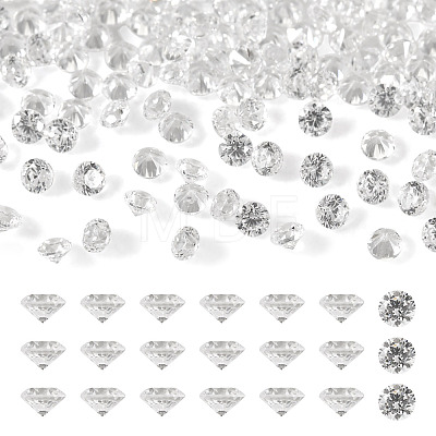 500Pcs Diamond Shape Grade AAA Cubic Zirconia Cabochons ZIRC-TADJ0001-01G-1