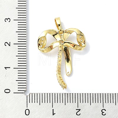 Rack Plating Brass Pave Cubic Zirconia Pendants KK-M282-29G-1