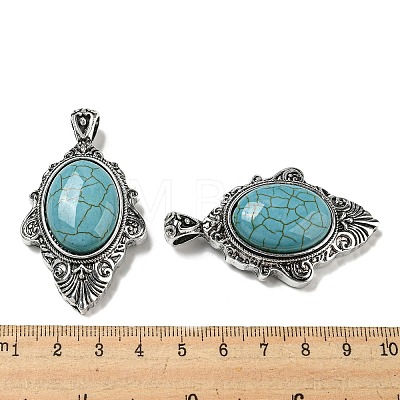 Synthetic Turquoise Big Pendants G-Z050-03A-1