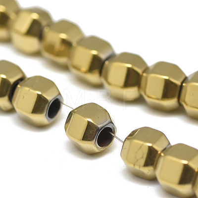 Electroplate Non-magnetic Synthetic Hematite Beads Strands G-T061-50B-1