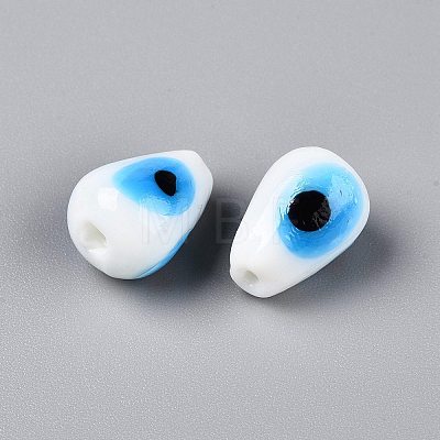 Handmade Evil Eye Lampwork Beads LAMP-T021-16F-1