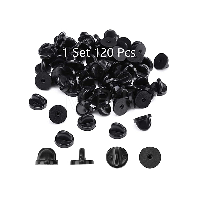 120Pcs Rubber Pin Backs FIND-YW0011-58-1