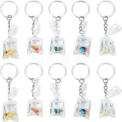  DIY 3D Goldfish Bag Keychain Making Kits DIY-NB0007-43-1