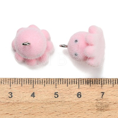 Flocking Opaque Resin Pendants CRES-B039-07-1