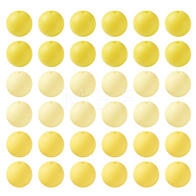 45Pcs 3 Colors Round Silicone Focal Beads SIL-TAD0001-01D-1