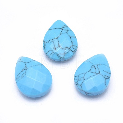 Synthetic Turquoise Cabochons X-G-P384-D04-1