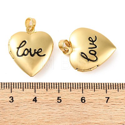 Rack Plating Brass Locket Pendant KK-H486-15G-1