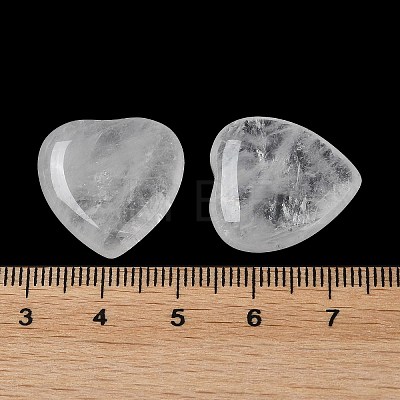 Natural Quartz Crystal Heart Palm Stones G-M416-09F-1