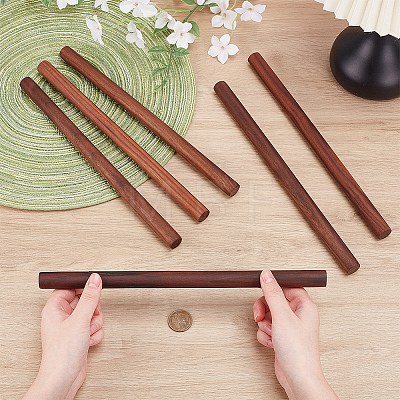 Waxed Round Wooden Sticks WOOD-OC0004-42B-1