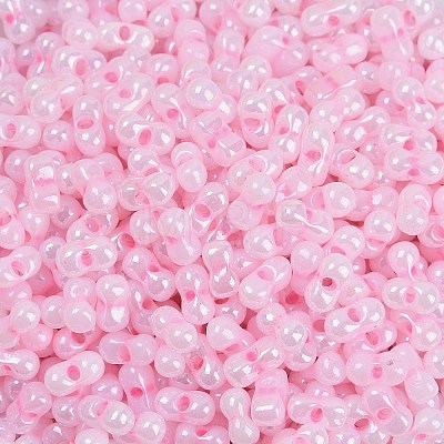 Opaque Colours Luster Glass Seed Beads SEED-K010-04G-1