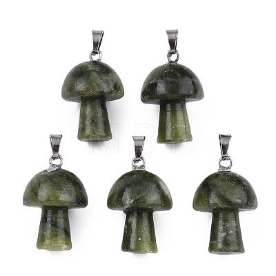 Natural Southern Jade Pendants G-N0325-10P-1