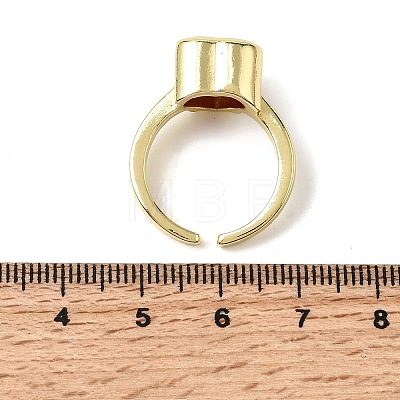 Glass Cuff Open Rings RJEW-P178-01B-G-1